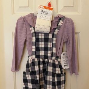 Purple/plaid 3 piece set